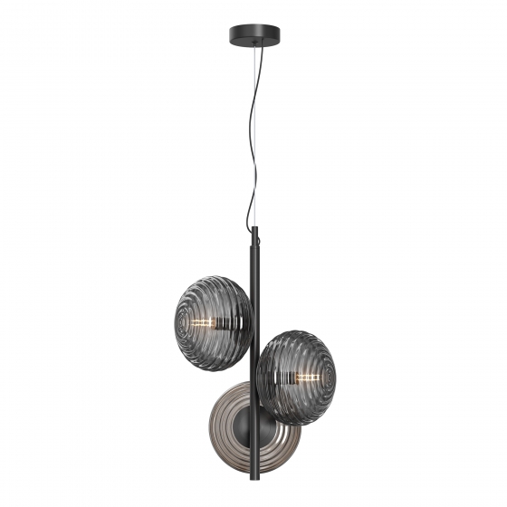 Подвесной светильник Reels черный, дымчатый 1