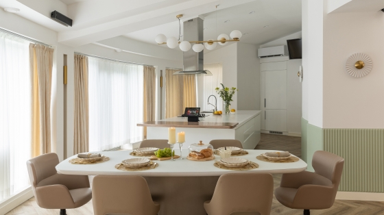 Подвесной светильник Reels белый, золото, 132 см 4