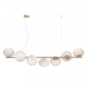 Подвесной светильник Reels белый, золото, 132 см