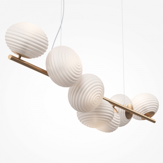 Подвесной светильник Reels белый, золото, 132 см 7
