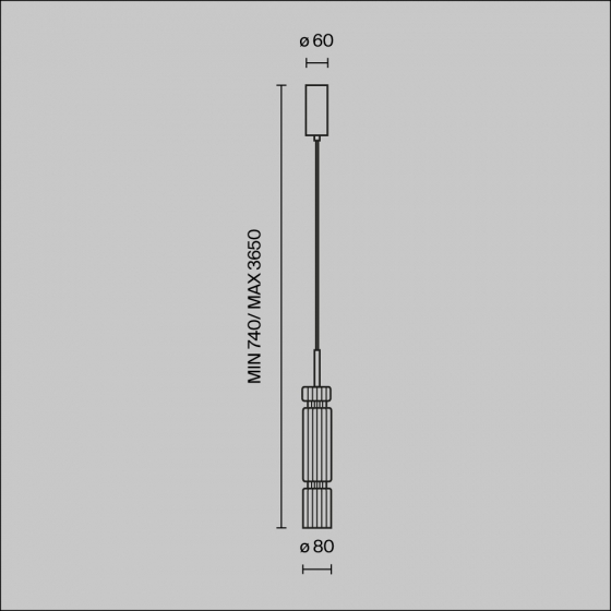 Подвесной светильник Ordo черный, коньячный абажур 17