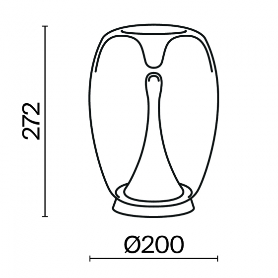 Настольный светильник Splash золотой, 272 мм 2