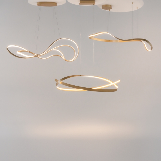 Подвесной светильник Plons латунь белый 8