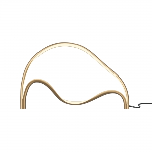 Настольный светильник Plons латунь, белый абажур