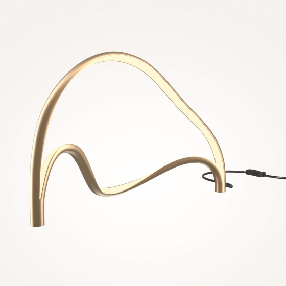 Настольный светильник Plons латунь, белый абажур 5