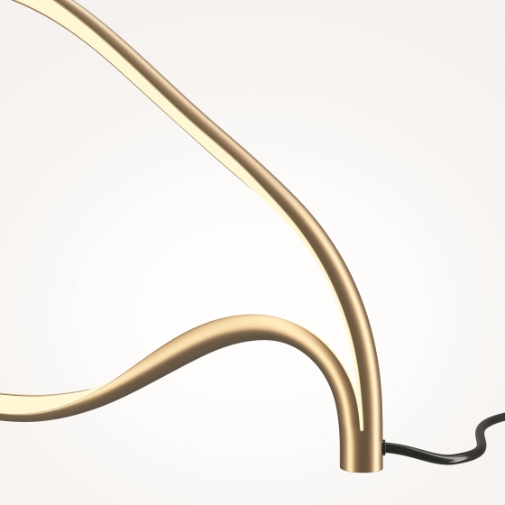 Настольный светильник Plons латунь, белый абажур 4