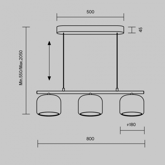 Подвесной светильник Spirito золото, 800 мм 2