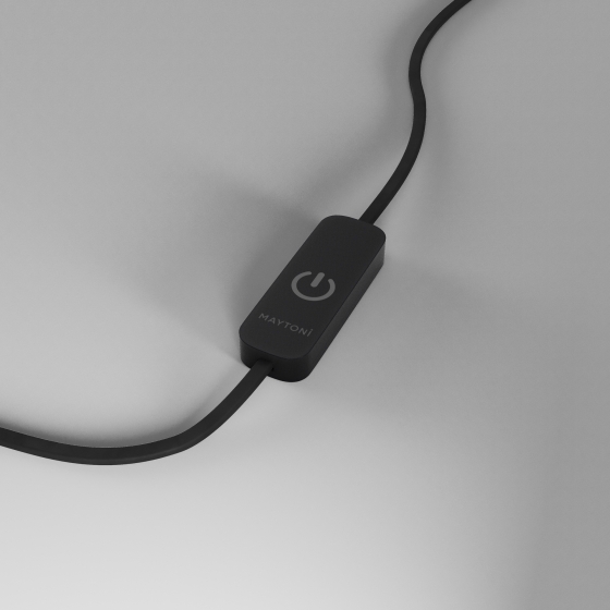 Настольный светильник Spirito черный, дымчатый абажур 12