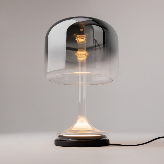 Настольный светильник Spirito черный, дымчатый абажур 4