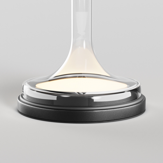 Настольный светильник Spirito черный, дымчатый абажур 13