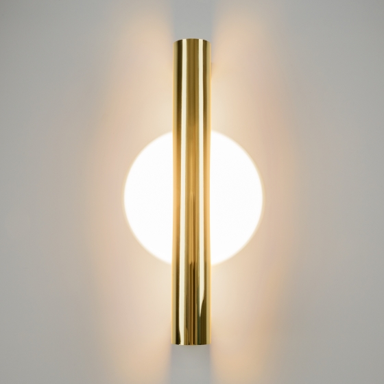 Настенный светильник Теорема золото, белый акрил 8