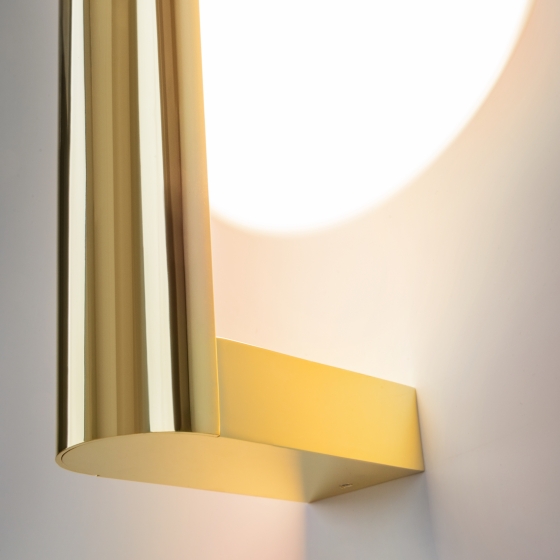 Настенный светильник Теорема золото, белый акрил 9