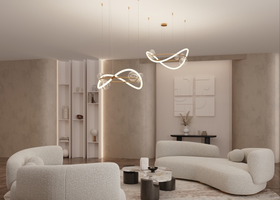 Подвесной светильник Oasis латунь, текстильный абажур, 710 мм 6