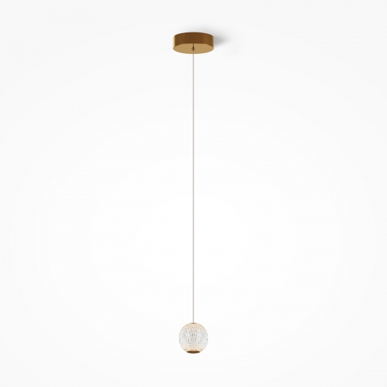 Подвесной светильник Sapphire латунный, прозрачный акрил 6