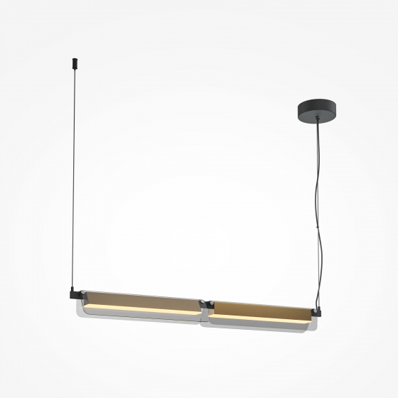 Подвесной светильник Flat черный и латунь 4