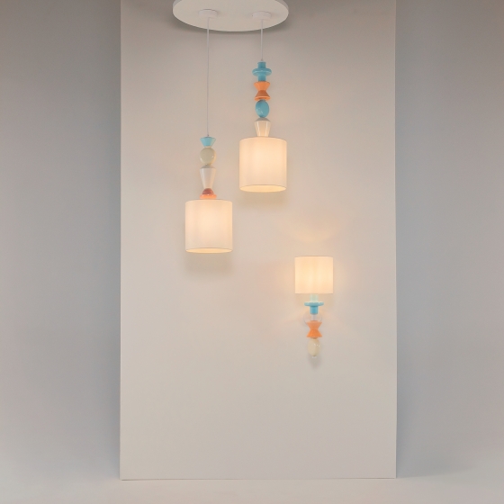 Подвесной светильник Comforty белый цилиндрический 7