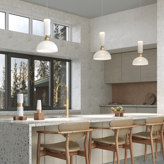 Подвесной светильник Antic белый, золото 2