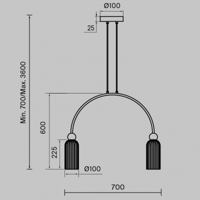 Подвесной светильник Antic 70X10X70 CM 6