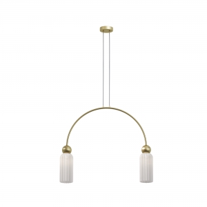 Подвесной светильник Antic золотой с белым абажуром