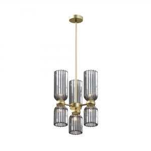 Подвесной светильник Antic золотой, серый, 6 плафонов