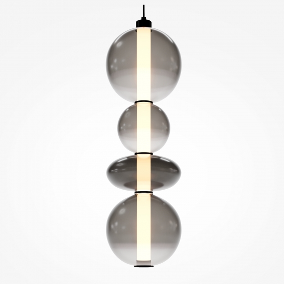 Подвесной светильник Futuro черный, дымчатый стекло 9