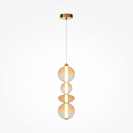 Подвесной светильник Futuro янтарный, латунь, 200 мм 10