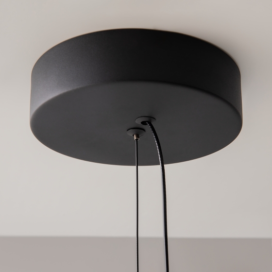 Подвесной светильник Fluffy черный, серый абажур 10