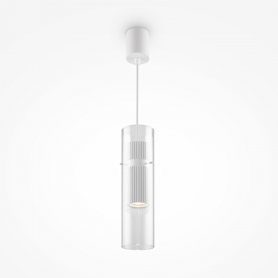 Подвесной светильник Dynamics белый, прозрачный абажур 3