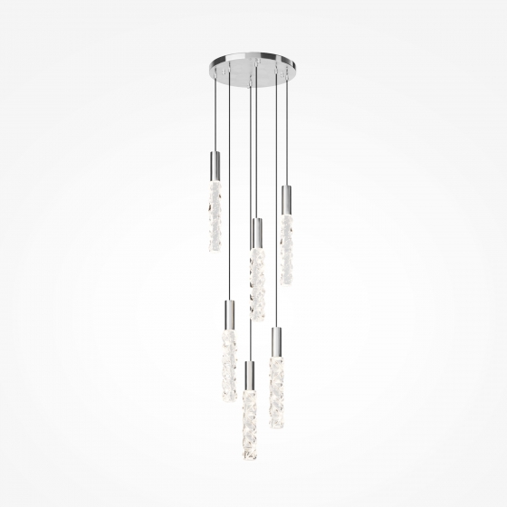 Подвесной светильник Selemo хрустальный хром 350 мм 3
