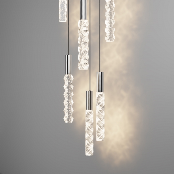 Подвесной светильник Selemo хрустальный хром 350 мм 5