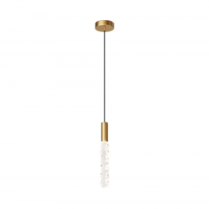 Подвесной светильник Selemo латунь, хрусталь