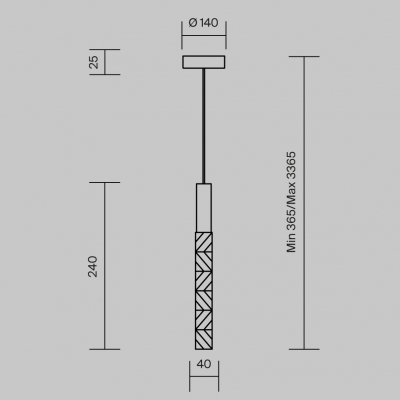 Подвесной светильник Selemo 4X4X37 CM 5