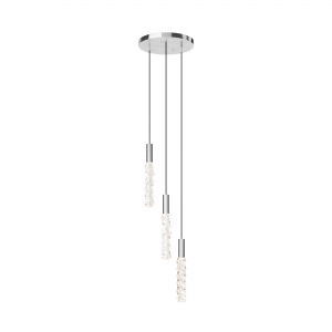Подвесной светильник Selemo хром, хрусталь, 3 плафона