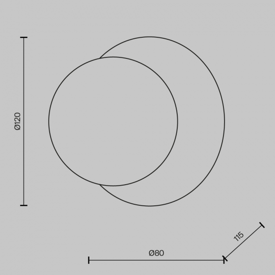 Настенный светильник Ambre янтарный, латунь, 120 мм 6