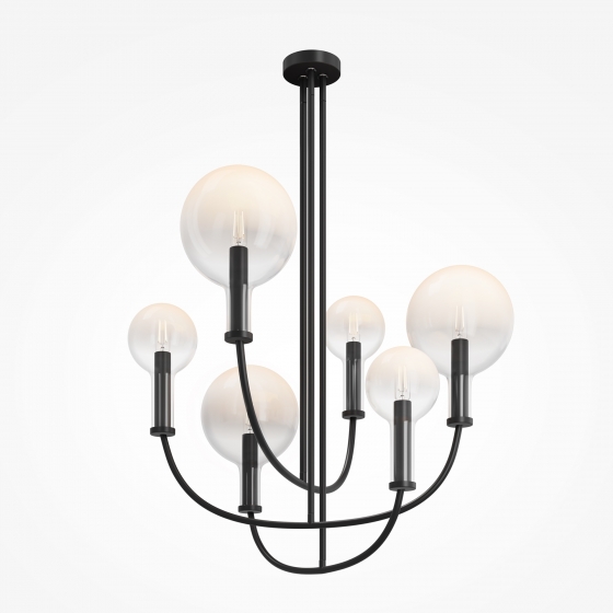 Подвесной светильник Status черный, 6 плафонов 10