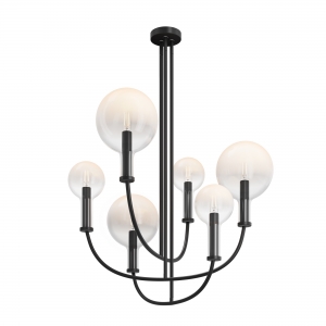 Подвесной светильник Status черный, 6 плафонов