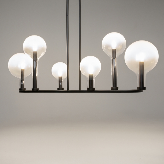 Подвесной светильник Status черный, 6 плафонов 12