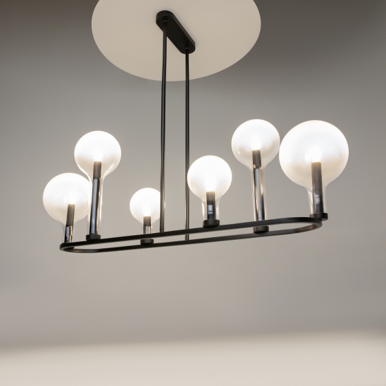 Подвесной светильник Status черный, 6 плафонов 9