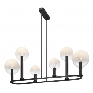 Подвесной светильник Status черный, 6 плафонов