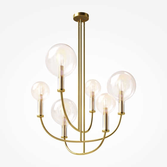 Подвесной светильник Status латунь, 6 плафонов 10