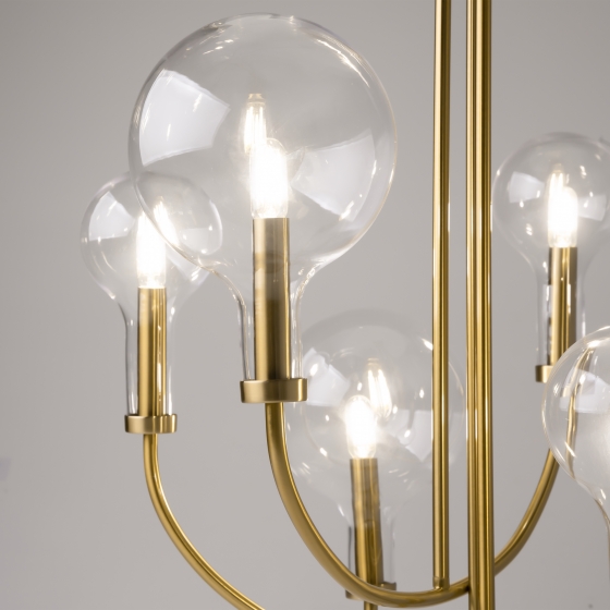 Подвесной светильник Status латунь, 6 плафонов 7