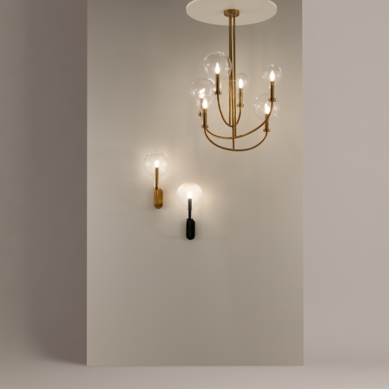 Подвесной светильник Status латунь, 6 плафонов 9