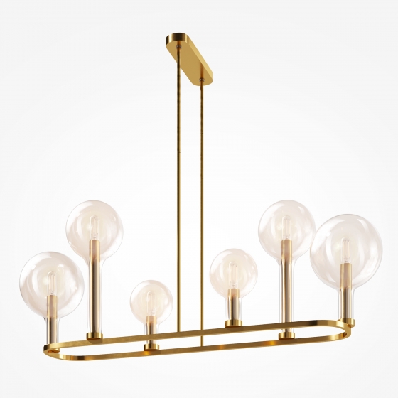 Подвесной светильник Status латунь, 6 плафонов 12