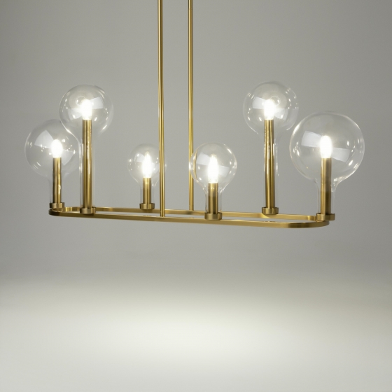 Подвесной светильник Status латунь, 6 плафонов 13