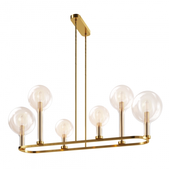 Подвесной светильник Status латунь, 6 плафонов 1