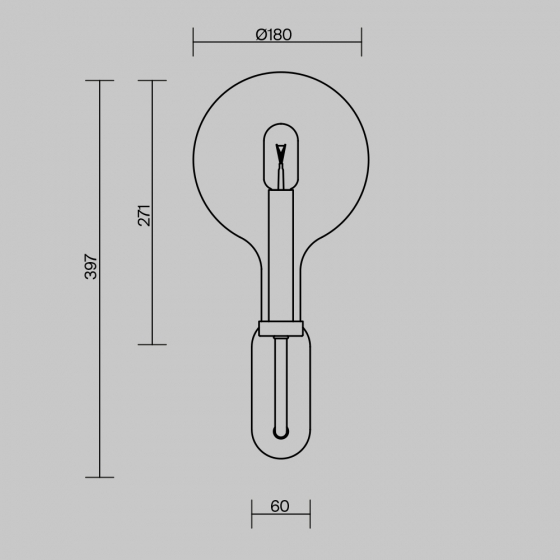 Настенный светильник Status латунь, стекло, 397 мм 4