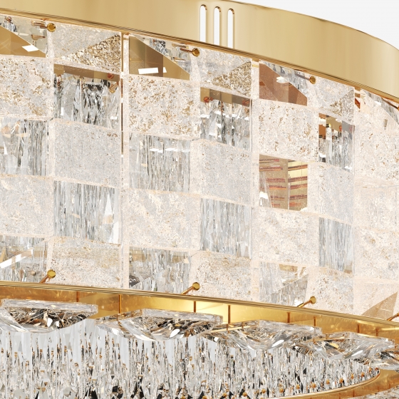 Потолочный светильник Castello золотой 500 мм, хрусталь 2