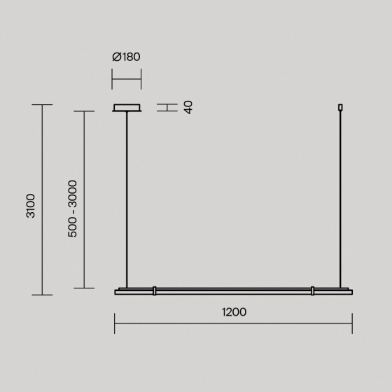 Подвесной светильник Plume латунь, стекло, 120 см 4