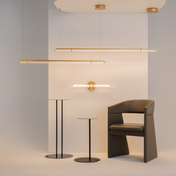 Подвесной светильник Plume латунь, стекло, 120 см 5