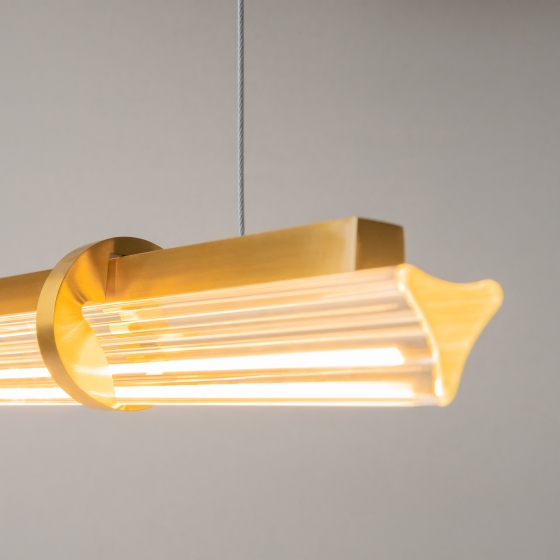 Подвесной светильник Plume латунь, стекло, 120 см 9